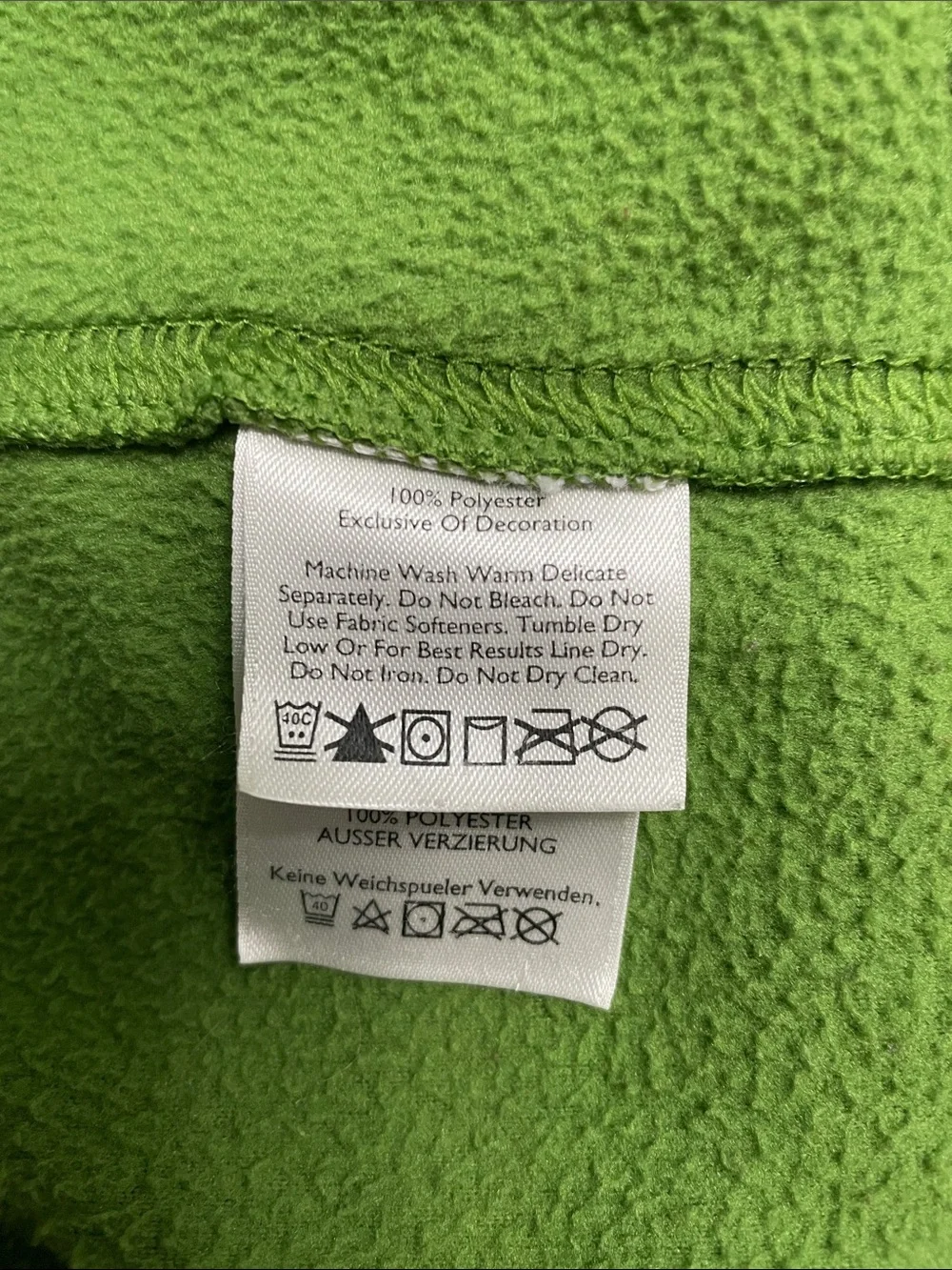 Eddie Bauer Lime Green Quarter-Zip Fleece Pullover